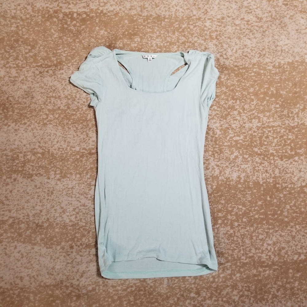 CAbi 259 Sea foam Green Racer Back Tank 382